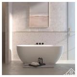 59x22 in. Freestanding Bathtub   Matte White