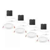 4 in. LED 2-Lumen Canless Recessed Light