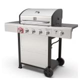 BBQ Propane Gas Grill - 5 Burners, 644 sq.in.