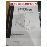 Outdoor aluminum 3 seat sofa
