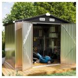 Metal Storage Shed with Lockable Door