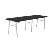 8 ft Black Resin Folding Table (Seats 8)