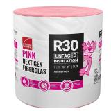 R-30 Unfaced Fiberglass Insulation Roll 15x25