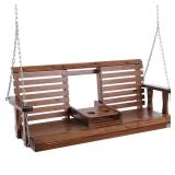 Wooden Porch Swing 5ft Bench Swing 880 lbs