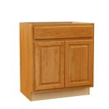 Hampton 30 in. Bath Base Cabinet, Medium Oak