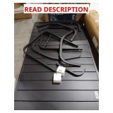 Black Metal patio table 59"x35"