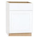 Hampton Satin White Cabinet Base w/ Glides