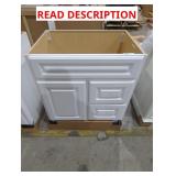 30" x 21-1/4" x 34.5" White Base Cabinet (Has Dam