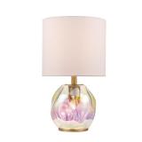 15.63 in 2-Light Antique Brass Table Lamp