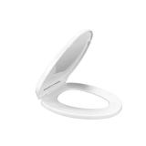Elongated Slow-Close Toilet Seat, White