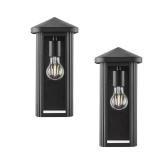 Granby 1-Light Black Outdoor Lantern (2-Pack)