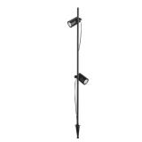 Black LED Outdoor Spotlight, 2 Heads