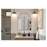 24x30 Arched Vanity Mirror Brushed Gold