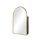 24 in. W x 36 in. H Arched Cabinet w/ Mirror