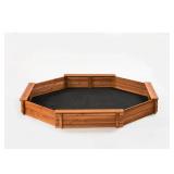 Octagon 6.5x7 ft Wood Sandbox Kit with Cover
