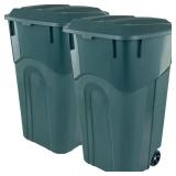 ECOSOLUTION 32 Gal Wheeled Trash Can (2-Pack)