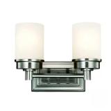 Cade 2-Light Brushed Nickel Vanity Light