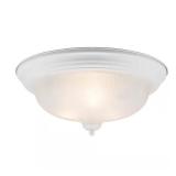 15.38" 3-Light White Flush Mount Fixture