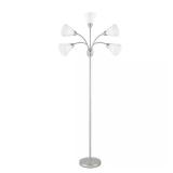 67 in. 5-Light Brushed Nickel Lamp