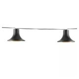 Black Outdoor LED Lantern String Light, 12 ft