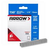 Arrow 508 Heavy Duty T50 Staples 1/2" leg