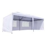 White 10x20 ft Gazebo Canopy Tent with Walls