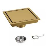 6 in. Square Stainless Drain with Strainer