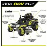 80V Brushless 42" Cordless Zero-Turn Mower