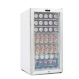 17 in. 120-Can Mini Fridge White with Lock