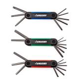 Husky Folding Hex Key Set (9-SAE, 8-MM)