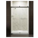 Levity 44-48" Sliding Shower Door, Nickel