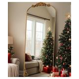 Antok Arched Full Length Mirror 71x28, Gold