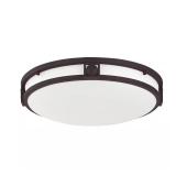 Thornwood 16 in. 3-Light Bronze Flush Mount