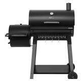 Barrel Charcoal Grill with Offset Smoker