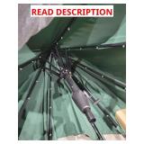 Dark green patio umbrella missing post