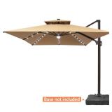 Double Top 13x10 Rectangular Umbrella Tan