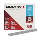 Arrow T50 3/8 W X 1/4 L 18 Ga. Staples 5000 pk