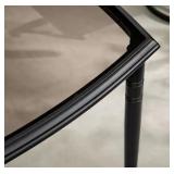 Kentbury Square Steel Glass Top Table