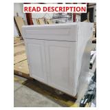 White base cabinet aprox 35"x30"24.5"