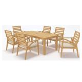 Windy Hill 7-Piece Acacia Dining Set, MISSING BOX