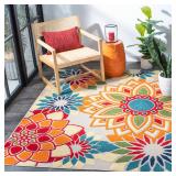 Safavieh Cabana 9x12 Ivory/Orange Rug