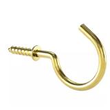 1-1/4 in. Matte Brass Cup Hook (40-Pack)