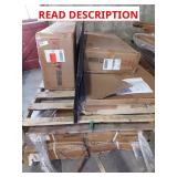Skid with shed, storage cabinet etc