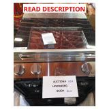 LG gas stove, no burner tops and no oven rack