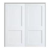 Shaker Flat Panel 60x80 French Door with HDF