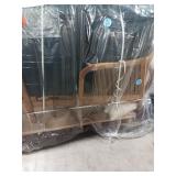 Horace 5-Piece Solid Wood and Wicker Outdoor Pati