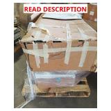 Skid with 2 garage doors, 4 boxes of a canopy, et