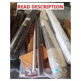Skid with bamboo fence, carpet, underlayment, doo