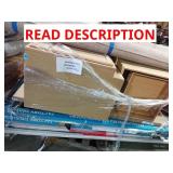 Skid with rug, cabinets, door etc