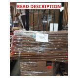 Skid with toilet, wardrobe boxes, small fridge, A
